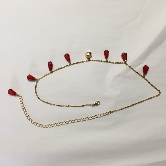 Persephone Greek Roman Goddess Pomegranate and Seeds Handmade Gold Red Necklace - Picture 12 of 15